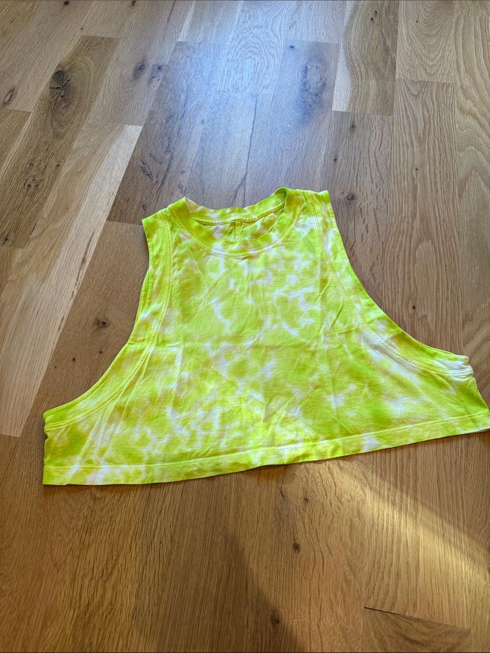 Lululemon Cropped Neon Tie Dye Tank Top